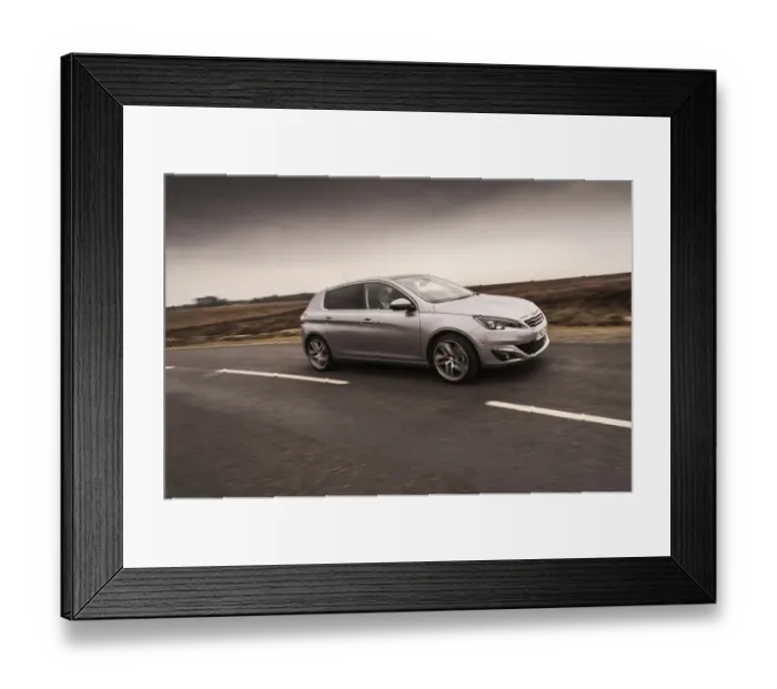 Framed Print : E01522 2014 Peugeot 308 Feline Hatchback Framed Print : E01522 2014 Peugeot 308 Feline Hatchback