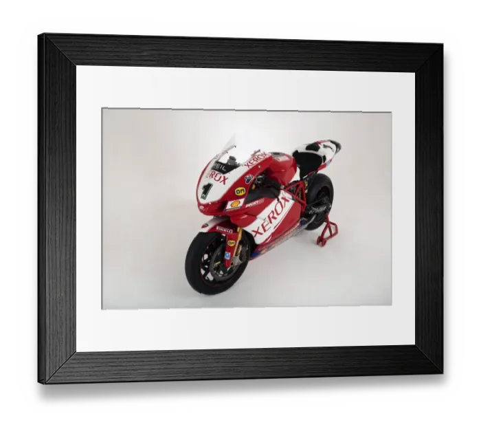 Framed Print : E01525 2006 Ducati 999 XEROX Superbike Framed Print : E01525 2006 Ducati 999 XEROX Superbike