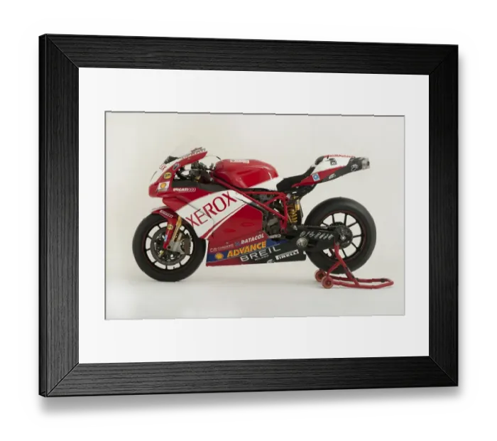 Framed Print : E01525 2006 Ducati 999 XEROX Superbike Framed Print : E01525 2006 Ducati 999 XEROX Superbike
