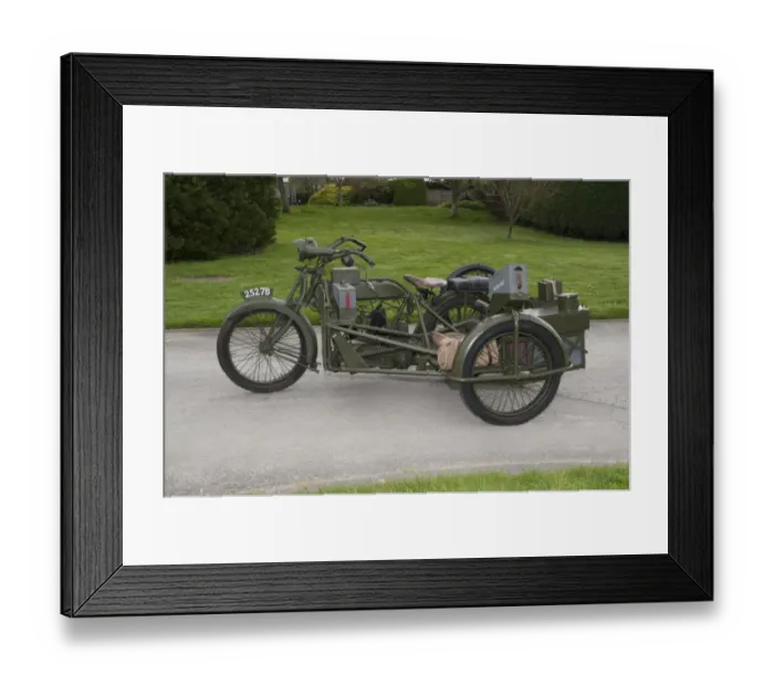Framed Print : E01527 1917 Vickers Clyno Combination