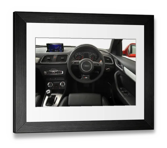 Framed Print : Audi Q3 2013 dashboard Framed Print : Audi Q3 2013 dashboard