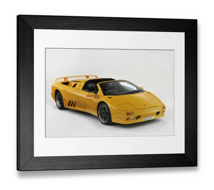Framed Print : 1996 Lamborghini Diablo VT Roadster