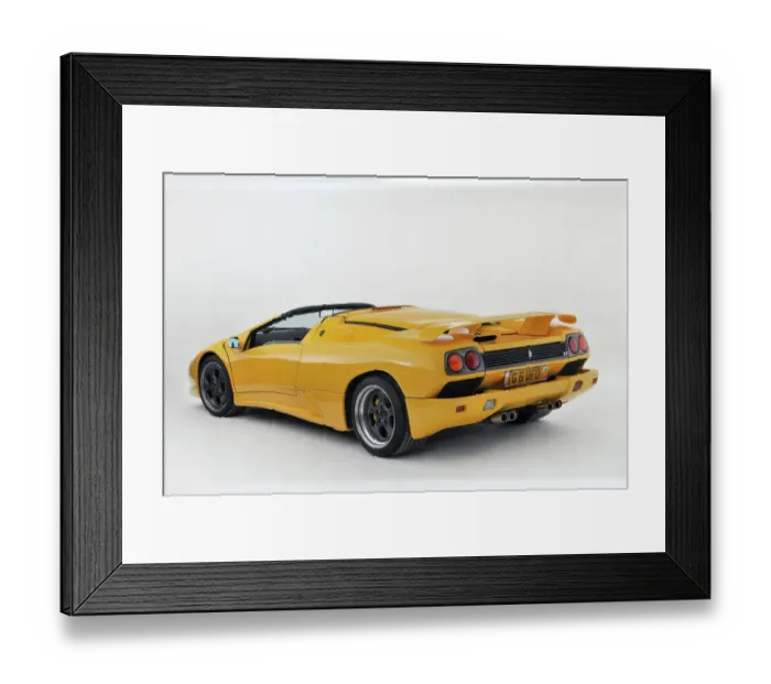 Framed Print : 1996 Lamborghini Diablo VT Roadster