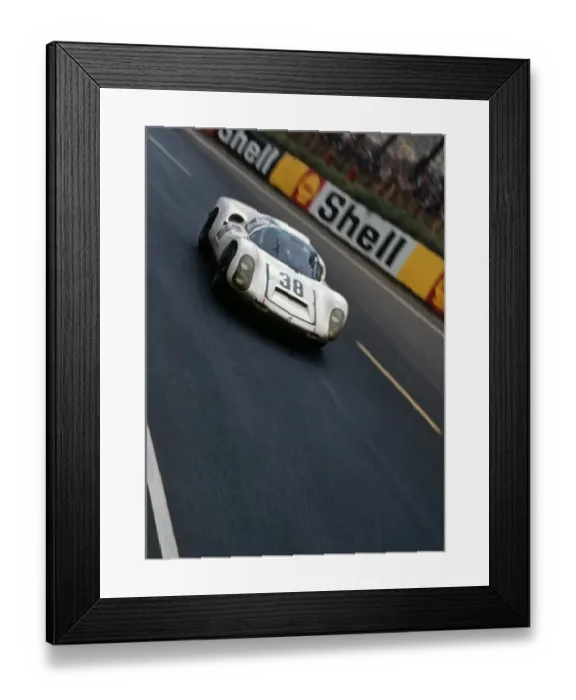 Framed Print : Le Mans 1967. Porsche type 910-6. Stommelen & Neerpasch Framed Print : Le Mans 1967. Porsche type 910-6. Stommelen & Neerpasch