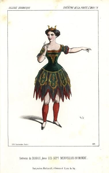 Actress in costume as the Diable (devil) in