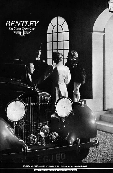 Advert for Bentley, the silent sports car (London) Date: 1938