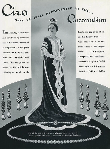 Advert for Ciro jewellery, for coronation 1937