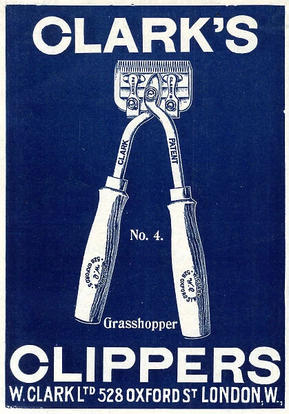 Advert for Clarks grasshopper clippers 1908