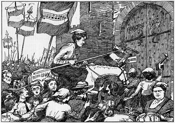 Anti-Suffrage Cartoon 1912 Demonstration