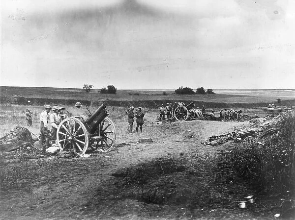 Australian artillery near Hamel, France, WW1