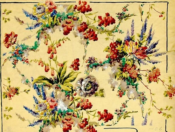 Design for Chintz with flowers