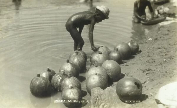 Filling Gourds - Haiti