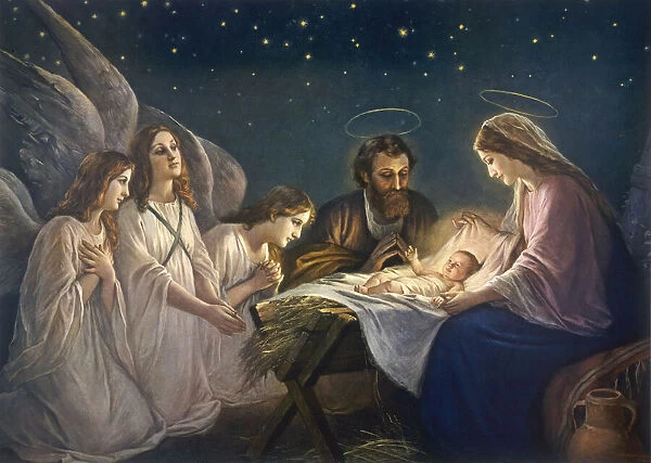 Joseph, Mary, Angels - Nativity