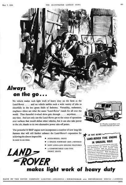 Land Rover advertisement, 1955
