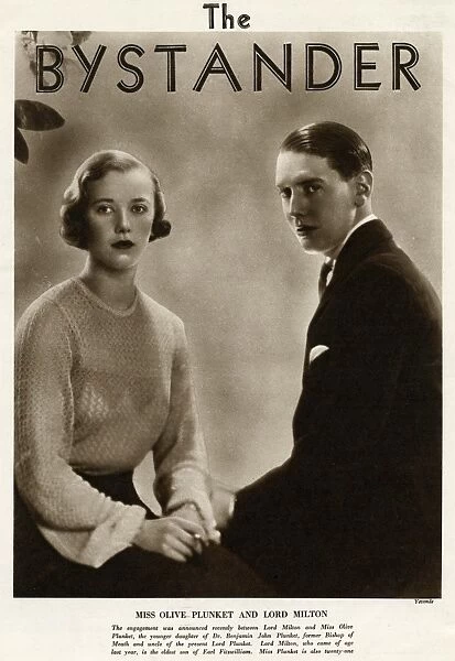 Miss Olive Plunket and Lord Milton by Madame Yevonde