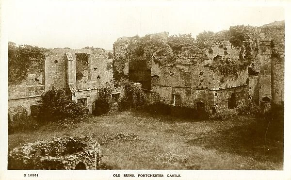 Portchester Castle ruins, Hampshire, England