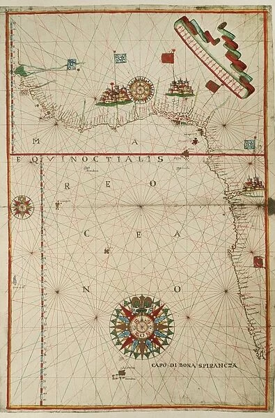 Portolan atlas by Joan Martines (1556-1590). West Coast
