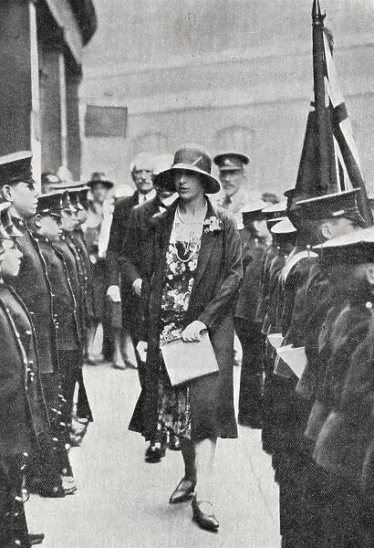 Princess Mary Inspecting the Newport Market Army Band School