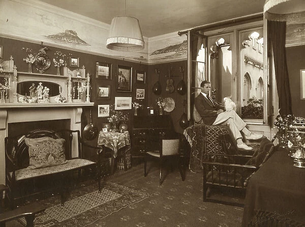 Student room, Trinity College, Cambridge, 1911