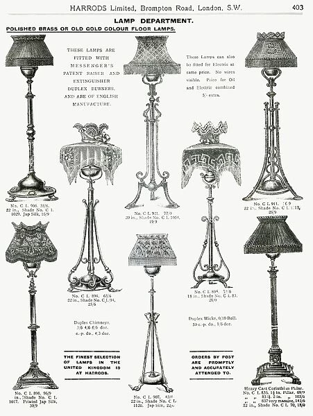 Trade catalogue for lamp stands and shades 1911