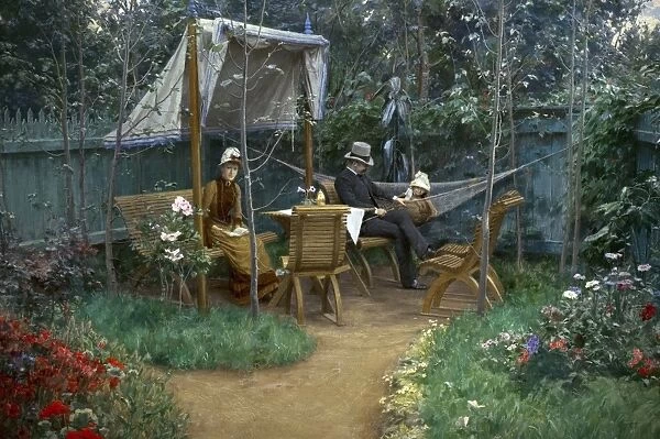 View of a Garden, Linkoping, 1887-1888, by Johan Krouthen