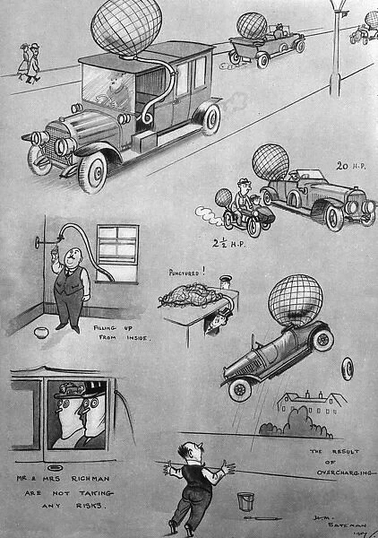 A vision of the (near) future, WW1 cartoon by H. M Bateman