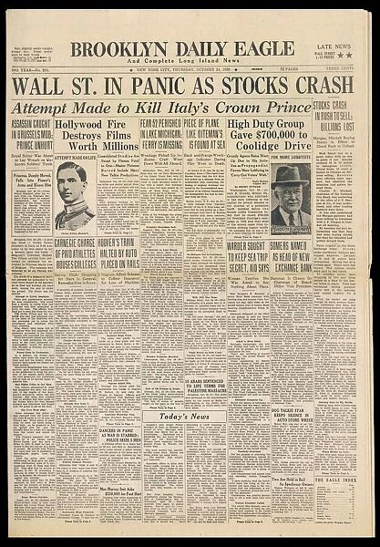 Wall St Crash 1929