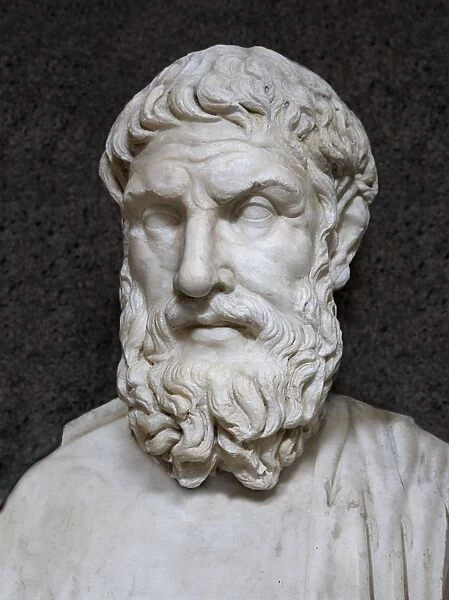 Epicurus. Bust of the Greek philosopher Epicurus (c.341-270 BC)