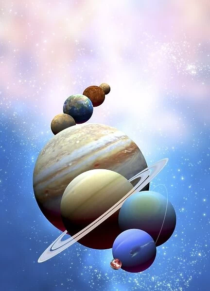 Solar system planets, artwork C013  /  9499