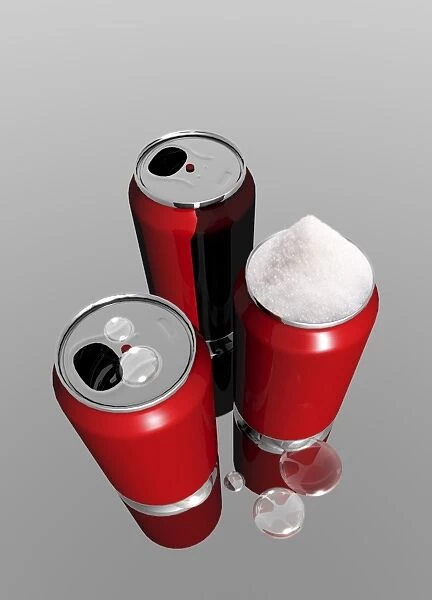 Sugar in fizzy drinks, conceptual artwork F006  /  9957