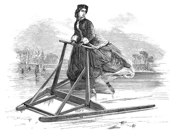 Womens skating frame, historical artwork