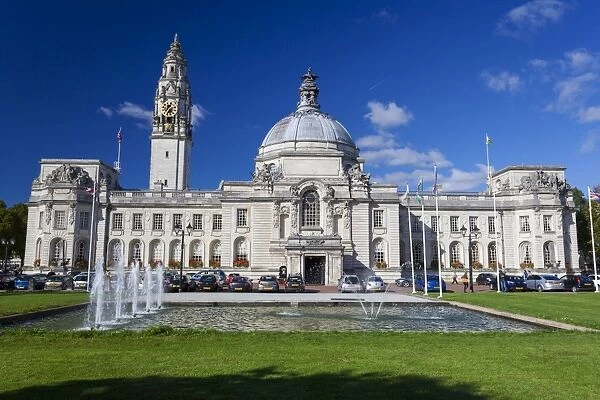 City Hall, Cardiff Civic Centre, Wales, United Kingdom, Europe
