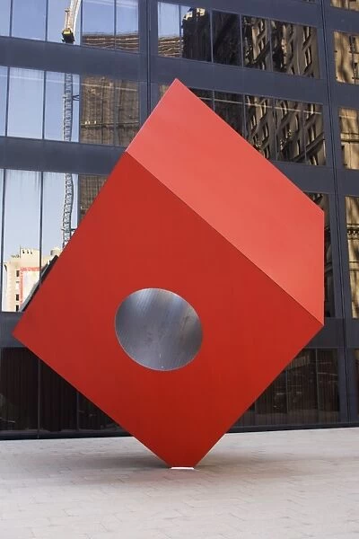 Red Cube sculpture