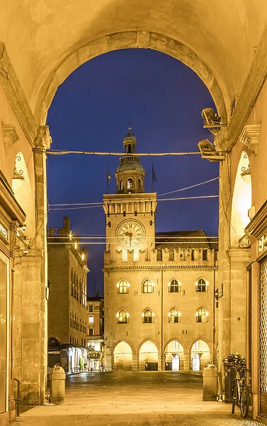 Palazzo d Accursio (Palazzo Comunale), Piazza Maggiore, Bologna, Emilia-Romagna, Italy