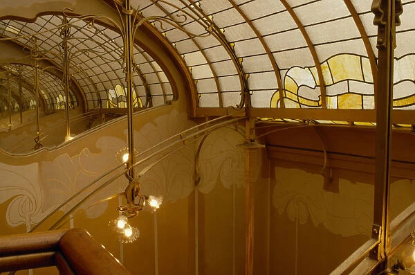 20079028. BELGIUM Brabant Brussels Art Nouveau stairwell