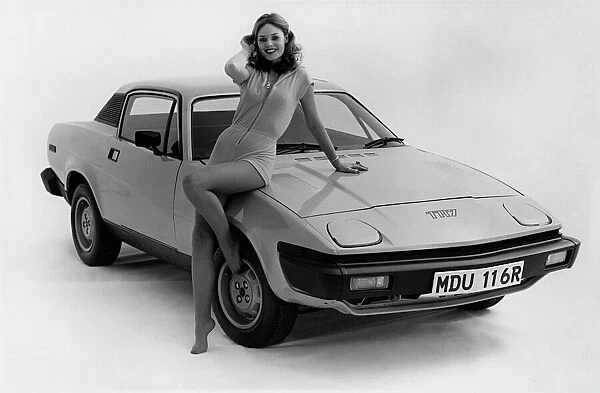1976 Triumph TR7 with female model