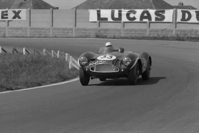 Framed Print : Aston Martin DB3S Roy Salvadori, Aintree BARC 100 International 23 / 06 / 1956 Framed Print : Aston Martin DB3S Roy Salvadori, Aintree BARC 100 International 23 / 06 / 1956