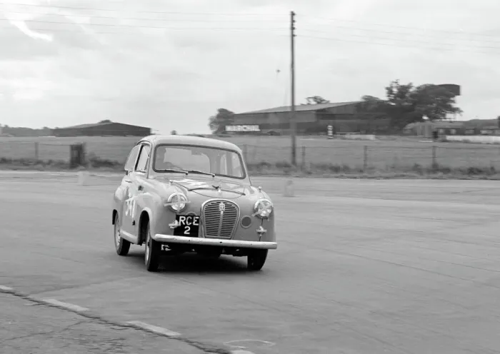 Framed Print : Austin A35 750MC 6 hour relay race Silverstone 17. 8. 57