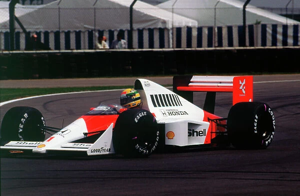 Ayrton Senna in the McLaren MP4-5 at 1989 British Grand Prix, Silverstone