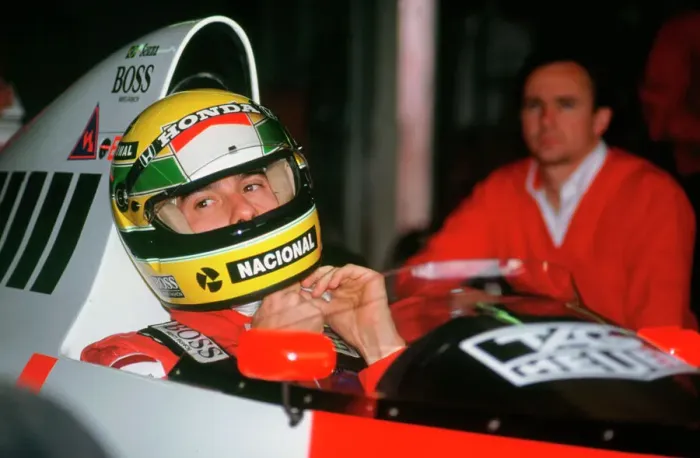 Framed Print : Ayrton Senna in McLaren MP4-5 at 1989 British Grand Prix