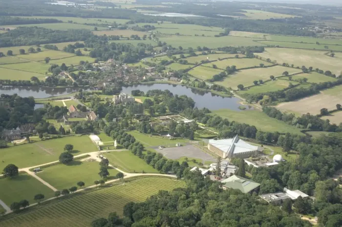 Framed Print : Beaulieu River Aerial view