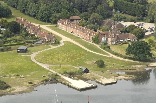 Beaulieu River Aerial view showing Bucklers Hard