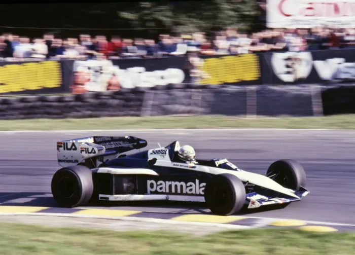 Framed Print : Brabham BT52, Ricardo Patrese. 1983 GP of Europe Brands Hatch, 25  /  9  /  1983