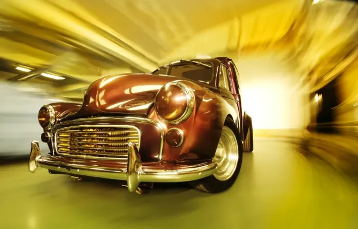 Framed Print : Customised Morris Minor Van