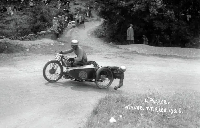 Framed Print : Douglas, Parker-Horstman winners IOM sidecar TT 1925 Framed Print : Douglas, Parker-Horstman winners IOM sidecar TT 1925
