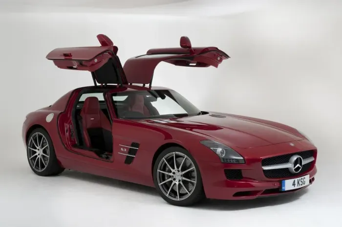 Framed Print : E01180 Mercedes Benz AMG SLS 6. 3 2011 Gullwing Framed Print : E01180 Mercedes Benz AMG SLS 6. 3 2011 Gullwing