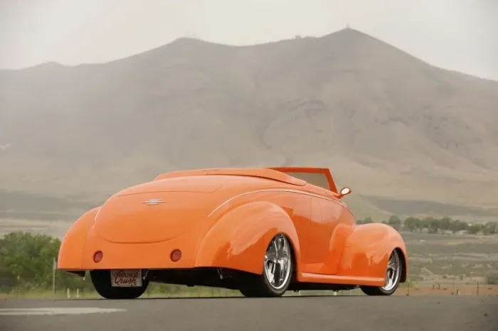 Framed Print : Ford custom orange