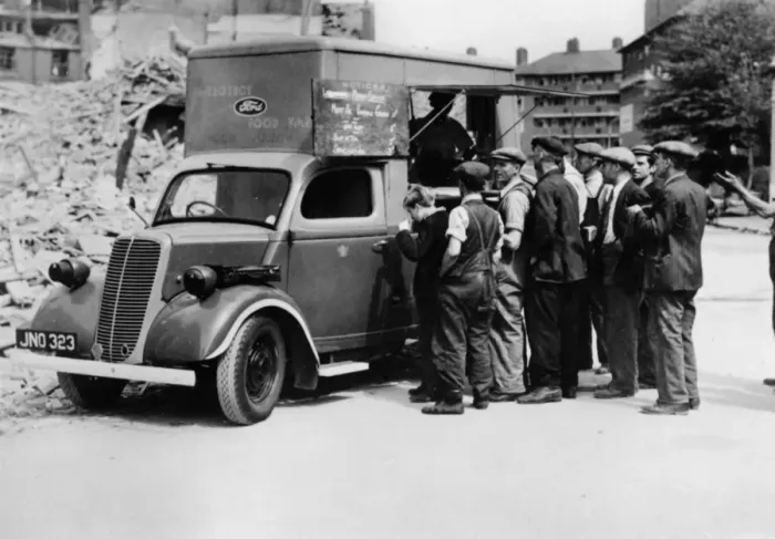 Framed Print : Ford E83W 10cwt emergency food van 1944