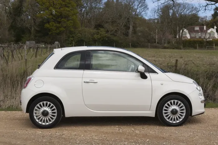 Framed Print : italian FIAT 500 2012 cream supermini fun small citycar cheap economical Framed Print : italian FIAT 500 2012 cream supermini fun small citycar cheap economical