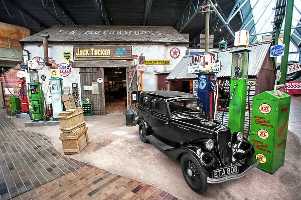 Jack Tuckers garage in National Motor Museum, Beaulieu
